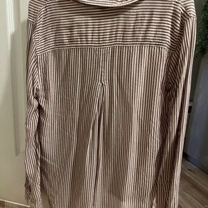 button down striped long sleeve
